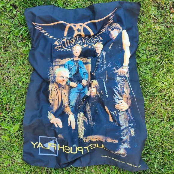 Aerosmith Just Push Play Textile Poster 40" X 30" 2001 G. Merch LPG SCARF - Picture 3 of 3